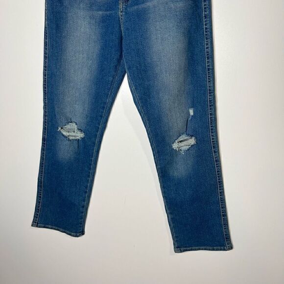 Levi’s Strauss Signature Heritage High Rise Straight Jeans Distressed - Picture 5 of 11